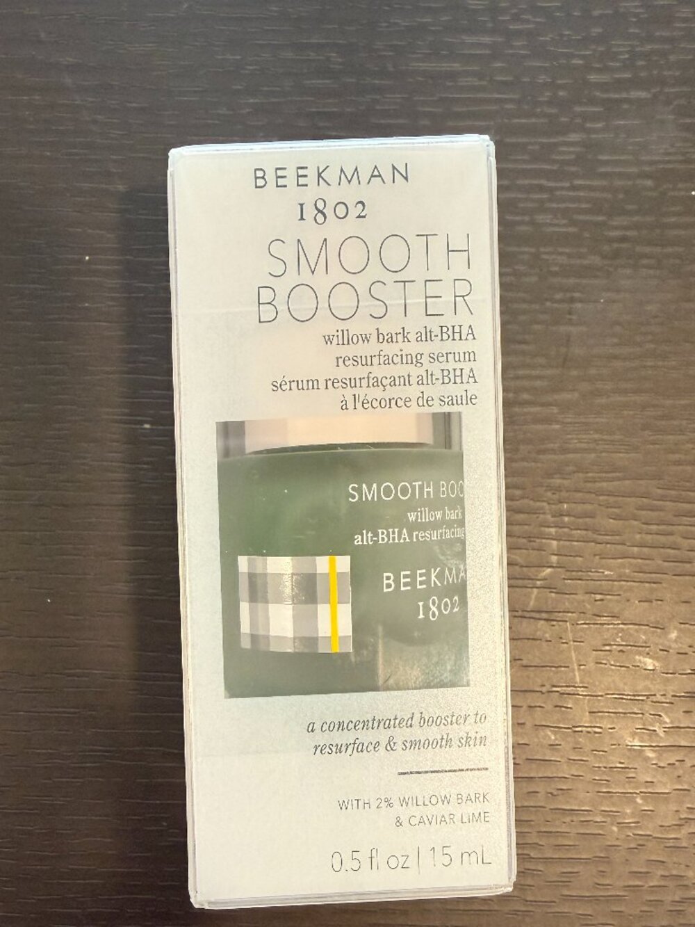 Beekman 1802 Smooth Booster Willow Bark Alt-BHA Serum 0.5 oz NIB